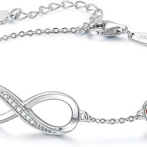 New Silver Infinity Heart Jewelry